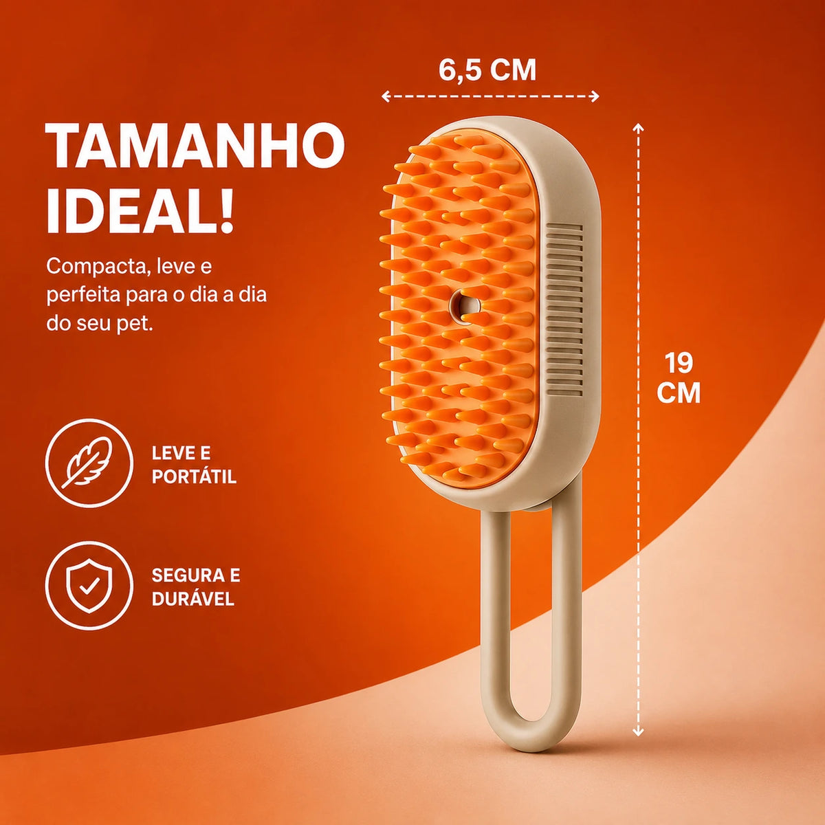 Escova Vaporizadora - Remove Pelos, Limpa e Massageia