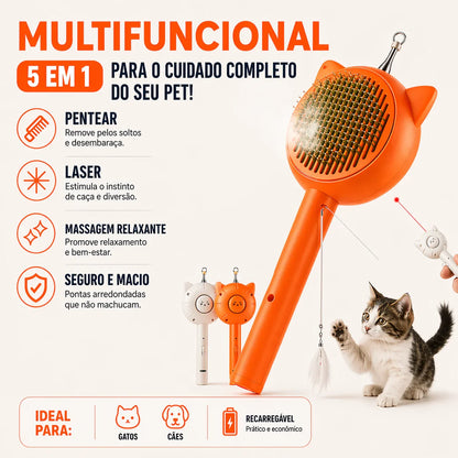 Escova Inteligente 5 em 1 — Controle Total dos Pelos na Sua Casa