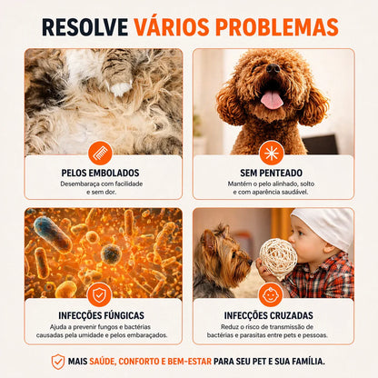 Escova Inteligente 5 em 1 — Controle Total dos Pelos na Sua Casa