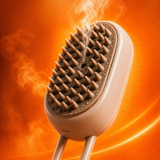 Escova à Vapor 3 em 1 - Previne, Massageia e Purifica
