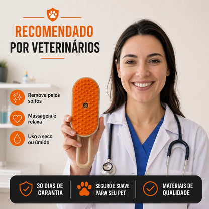 Escova Vaporizadora - Remove Pelos, Limpa e Massageia