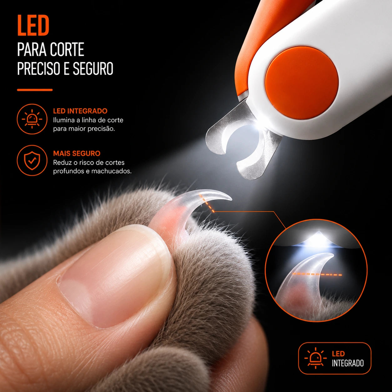 Cortador PetVision Pro™ - Segurança e Conforto